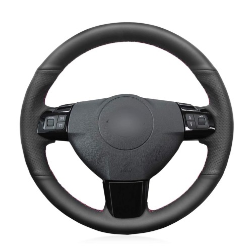 Loncky Auto Custom Fit OEM Black Genuine Leather Steering Wheel Covers for Opel Astra (H) 2004-2009 / Zaflra (B) 2005-2014 / Signum 2005-2009 / Vectra (C) 2005-2009 / Vauxhall Astra 2004-2009 / Holden Astra 2004-2009 Accessories