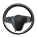 111Loncky Auto Custom Fit OEM Black Genuine Leather Steering Wheel Covers for Opel Antara 2006-2017 Saturn Vue 2008-2010 Vauxhall Antara 2006 2007 2008 2009 2010 2011 2012 2013 2014 2015 2016 2017 Accessories