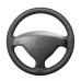 111Loncky Auto Custom Fit OEM Black Genuine Leather Steering Wheel Covers for Opel Astra (G) 1998-2004 Zafira (A) 1999-2005 Agila (A) 2000-2004 Accessories