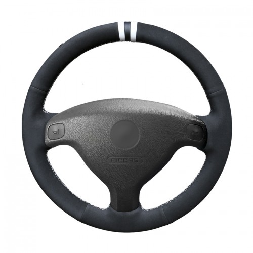 Loncky Auto Custom Fit OEM Black Leather Suede Car Steering Wheel Cover for Opel Astra (G) 1998-2004 Zafira (A) 1999-2005 Agila (A) 2000-2004 Accessories