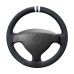 111Loncky Auto Custom Fit OEM Black Leather Suede Car Steering Wheel Cover for Opel Astra (G) 1998-2004 Zafira (A) 1999-2005 Agila (A) 2000-2004 Accessories