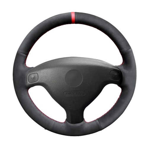 Loncky Auto Custom Fit OEM Black Suede Leather Car Steering Wheel Cover for Opel Astra (G) 1998-2004 Zafira (A) 1999-2005 Agila (A) 2000-2004 Accessories