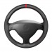 111Loncky Auto Custom Fit OEM Black Genuine Leather Suede Car Steering Wheel Cover for Opel Astra (G) 1998-2004 Zafira (A) 1999-2005 Agila (A) 2000-2004 Accessories