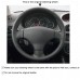 111Loncky Auto Custom Fit OEM Black Genuine Leather Black Suede Steering Wheel Cover for Peugeot 206 1998-2005 206 SW 2003-2005 206 CC 2004 2005 Accessories