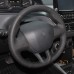 111Loncky Auto Custom Fit OEM Black Genuine Leather Steering Wheel Covers for Peugeot 208 2011 2012 2013 2014 2015 2016 2017 2018 2019 Peugeot 2008 2013-2019 Accessories