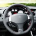 111Loncky Auto Custom Fit OEM Black Genuine Leather Steering Wheel Cover for 2013 Peugeot 408 Accessories