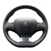 111Loncky Auto Custom Fit OEM Black Genuine Leather Steering Wheel Cover for Peugeot 308 2016 2017 Peugeot 308 Accessories