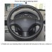 111Loncky Auto Custom Fit OEM Black Genuine Leather Steering Wheel Cover for 2003 2004 2005 2006 Peugeot 206 Accessories 