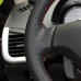 Loncky Auto Custom Fit OEM Black Genuine Leather Steering Wheel Cover for Peugeot 206 2007 2008 2009 Peugeot 207 Citroen C2 Accessories 