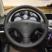 111Loncky Auto Custom Fit OEM Black Genuine Leather Steering Wheel Cover for Peugeot 206 2007 2008 2009 Peugeot 207 Citroen C2 Accessories 