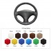 111Loncky Auto Custom Fit OEM Black Genuine Leather Steering Wheel Cover for Peugeot 206 2007 2008 2009 Peugeot 207 Citroen C2 Accessories 