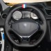 111Loncky Auto Custom Fit OEM Black Genuine Leather Steering Wheel Cover for 2013 2014 2015 Peugeot 3008 Accessories