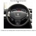 111Loncky Auto Custom Fit OEM Black Genuine Leather Steering Wheel Cover for Peugeot 301 Accessories