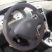 111Loncky Auto Custom Fit OEM Black Genuine Leather Black Suede Steering Wheel Cover for Peugeot 307 2001 2002 2003 2004 2005 2006 2007 2008 Peugeot 307 SW 2005 2006 2007 2008 Accessories