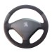 111Loncky Auto Custom Fit OEM Black Genuine Leather Black Suede Steering Wheel Cover for Peugeot 307 2001 2002 2003 2004 2005 2006 2007 2008 Peugeot 307 SW 2005 2006 2007 2008 Accessories