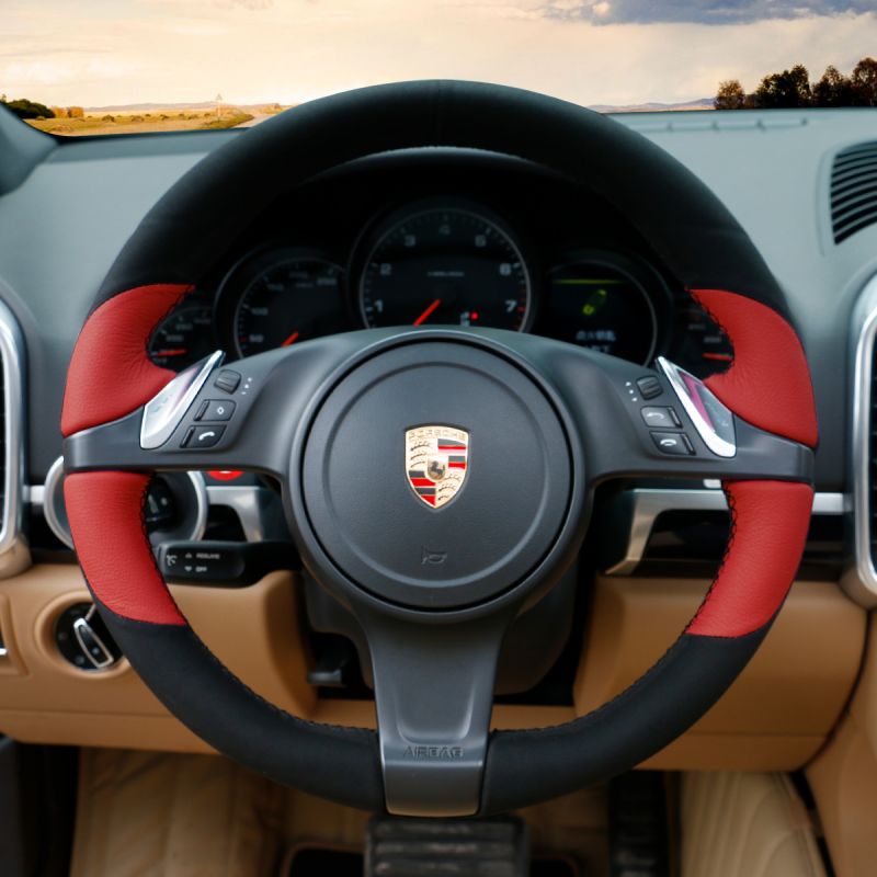 Loncky Auto Custom Fit OEM Black Suede Red Leather Car ...