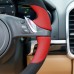 111Loncky Auto Custom Fit OEM Black Suede Red Leather Car Steering Wheel Cover for Porsche 911 Porsche Boxster Porsche Cayenne Porsche Panamera Porsche Cayman Accessories