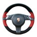 111Loncky Auto Custom Fit OEM Black Suede Red Leather Car Steering Wheel Cover for Porsche 911 Porsche Boxster Porsche Cayenne Porsche Panamera Porsche Cayman Accessories