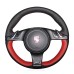111Loncky Auto Custom Fit OEM Black Red Genuine Leather Car Steering Wheel Cover for Porsche 911 Porsche Boxster Porsche Cayenne Porsche Panamera Porsche Cayman Accessories