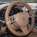 111Loncky Auto Custom Fit OEM Brown Genuine Leather Car Steering Wheel Cover for Porsche 911 Porsche 911 Carrera S / Porsche Boxster S Boxster Base / Porsche Cayenne Base Cayenne S / Porsche Panamera Accessories