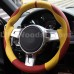 111Loncky Auto Custom Fit OEM Red Yellow Genuine Leather Car Steering Wheel Cover for Porsche Boxster Porsche 911 Porsche Cayenne Porsche Cayman Porsche Panamera Accessories