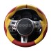 111Loncky Auto Custom Fit OEM Red Yellow Genuine Leather Car Steering Wheel Cover for Porsche Boxster Porsche 911 Porsche Cayenne Porsche Cayman Porsche Panamera Accessories