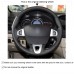 111Loncky Auto Custom Fit OEM Black Genuine Leather Steering Wheel Covers for Renault Fluence (ZE) 2010-2016 / Megane 2008-2016 / Scenic (Grand Scenic) 2009-2016 / Kangoo 2014-2019 Accessories