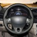 Loncky Auto Custom Fit OEM Black Genuine Leather Steering Wheel Covers for Renault Fluence (ZE) 2010-2016 / Megane 2008-2016 / Scenic (Grand Scenic) 2009-2016 / Kangoo 2014-2019 Accessories