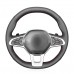 111Loncky Car Custom Fit OEM Black Genuine Leather Steering Wheel Cover for Renault Clio 5 (V) 2019-2020 Zoe 2019-2020 Captur 2019-2020