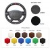 111Loncky Auto Custom Fit OEM Black Genuine Leather Steering Wheel Covers for Renault Laguna 2004-2007 Vel Satis 2001-2005 Accessories