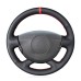 111Loncky Auto Custom Fit OEM Black Genuine Leather Steering Wheel Covers for Renault Laguna 2004-2007 Vel Satis 2001-2005 Accessories