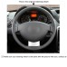 111Loncky Auto Custom Fit OEM Black Genuine Leather Steering Wheel Covers for Dacia (Renault) Duster 2010-2016 / Dokker 2012-2016 / Lodgy 2012-2016 / Logan 2013-2016 / Sandero 2013-2017 Accessories