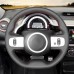 111Loncky Car Custom Fit OEM Black Genuine Leather Steering Wheel Cover for Renault Twingo 3 2014 2015 2016 2017 2018 2019 Accessories