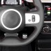 Loncky Car Custom Fit OEM Black Genuine Leather Steering Wheel Cover for Renault Twingo 3 2014 2015 2016 2017 2018 2019 Accessories