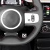 111Loncky Car Custom Fit OEM Black Genuine Leather Steering Wheel Cover for Renault Twingo 3 2014 2015 2016 2017 2018 2019 Accessories