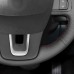 Loncky Auto Custom Fit OEM Black Genuine Leather Steering Wheel Covers for Renault Laguna 2008 2009 2010 2011 2012 2013 2014 2015 Latitude 2010-2015 Renault Samsung SM5 2009-2018 Accessories