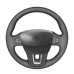 111Loncky Auto Custom Fit OEM Black Genuine Leather Steering Wheel Covers for Renault Laguna 2008 2009 2010 2011 2012 2013 2014 2015 Latitude 2010-2015 Renault Samsung SM5 2009-2018 Accessories
