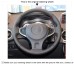111Loncky Auto Custom Fit OEM Black Genuine Leather Black Suede Steering Wheel Covers for Renault Koleos 2009-2014 Samsung QM5 Accessories