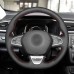 Loncky Auto Custom Fit OEM Black Genuine Leather Steering Wheel Covers for Renault Kadjar 2015-2019 / Koleos 2017-2019 / Megane 2016-2019 / Talisman 2015-2019 / Scenic (Grand Scenic) 2017-2019 Accessories