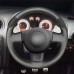 111Loncky Auto Custom Fit OEM Black Genuine Leather Suede Car Steering Wheel Cover for Seat Leon (1P) FR 2007  Seat Leon (1P) Cupra 2007  Seat Ibiza (6L) FR 2006 Accessories