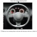 111Loncky Auto Custom Fit OEM Black Genuine Leather Car Steering Wheel Cover for Seat Leon (1P) FR 2007  Seat Leon (1P) Cupra 2007  Seat Ibiza (6L) FR 2006 Accessories
