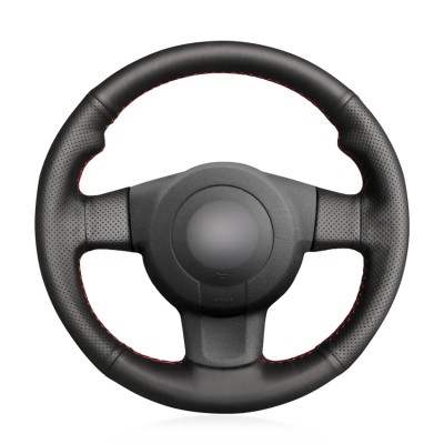Loncky Auto Custom Fit OEM Black Genuine Leather Car Steering Wheel Cover for Seat Leon (1P) FR 2007  Seat Leon (1P) Cupra 2007  Seat Ibiza (6L) FR 2006 Accessories