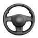 111Loncky Auto Custom Fit OEM Black Genuine Leather Car Steering Wheel Cover for Seat Leon (1P) FR 2007  Seat Leon (1P) Cupra 2007  Seat Ibiza (6L) FR 2006 Accessories