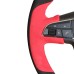 111Loncky Auto Custom Fit OEM Black Red Suede Car Steering Wheel Cover for Seat Leon 5F Mk3 2013-2019 / Ibiza 6J 2016-  2019 / Tarraco 2019 / Arona 2018-2019 / Ateca 2016-2019 / Alhambra 2016 2019