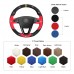 111Loncky Auto Custom Fit OEM Black Red Suede Car Steering Wheel Cover for Seat Leon 5F Mk3 2013-2019 / Ibiza 6J 2016-  2019 / Tarraco 2019 / Arona 2018-2019 / Ateca 2016-2019 / Alhambra 2016 2019