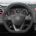 111Loncky Auto Suede Custom Steering Wheel Cover for Seat Leon Cupra R 2013-2019 / Leon ST Cupra 2013-2019 / Ateca Cupra 2016-2019 / Ateca FR 2016-2019 / Ibiza Cupra 2016-2019 Accessories