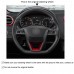 111Loncky Auto Suede Custom Steering Wheel Cover for Seat Leon Cupra R 2013-2019 / Leon ST Cupra 2013-2019 / Ateca Cupra 2016-2019 / Ateca FR 2016-2019 / Ibiza Cupra 2016-2019 Accessories