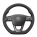 111Loncky Auto Suede Custom Steering Wheel Cover for Seat Leon Cupra R 2013-2019 / Leon ST Cupra 2013-2019 / Ateca Cupra 2016-2019 / Ateca FR 2016-2019 / Ibiza Cupra 2016-2019 Accessories
