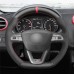 111Loncky Auto Custom Fit OEM Black Genuine Leather Suede Car Steering Wheel Cover for Seat Leon Cupra R 2013-2019 / Leon ST Cupra 2013-2019 / Ateca Cupra 2016-2019 / Ateca FR 2016-2019 / Ibiza Cupra 2016-2019 Accessories