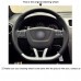 111Loncky Car Custom Fit OEM Black Genuine Leather Steering Wheel Cover for Seat Leon (Cupra) MK2 1P 2009 2010 2011 2012 Accessories